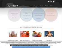 Tablet Screenshot of integra-cosmetics.com